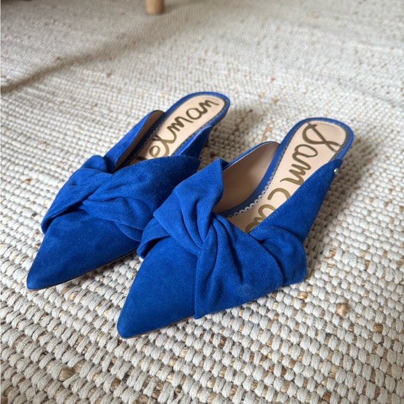 Sam Edelman Shoes - Sam Edelman Cobalt Blue Knotted Pointed-Toe Mule